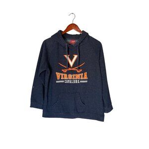Virginia Cavaliers Blue Vintage Hoodie Pullover Women's Size L NCAA